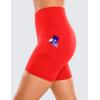 imageCRZ YOGA Womens Butterluxe Biker Shorts with Pockets 5 Inches  High Waisted Volleyball Workout Athletic Yoga Short LeggingsDark Red