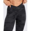 imageCRZ YOGA Womens Butterluxe Cross Waist Workout Leggings 25 Inches  V Crossover High Waisted Gym YogaDark Grey Camouflage 2