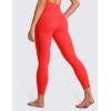 imageCRZ YOGA Womens Butterluxe Cross Waist Workout Leggings 25 Inches  V Crossover High Waisted Gym YogaDeep Red