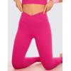 imageCRZ YOGA Womens Butterluxe Cross Waist Workout Leggings 25 Inches  V Crossover High Waisted Gym YogaGranita Pink