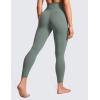imageCRZ YOGA Womens Butterluxe Cross Waist Workout Leggings 25 Inches  V Crossover High Waisted Gym YogaGrey Sage