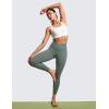 imageCRZ YOGA Womens Butterluxe Cross Waist Workout Leggings 25 Inches  V Crossover High Waisted Gym YogaGrey Sage