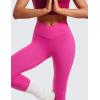 imageCRZ YOGA Womens Butterluxe Cross Waist Workout Leggings 25 Inches  V Crossover High Waisted Gym YogaHibiscus Purple