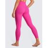 imageCRZ YOGA Womens Butterluxe Cross Waist Workout Leggings 25 Inches  V Crossover High Waisted Gym YogaHibiscus Purple