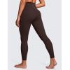 imageCRZ YOGA Womens Butterluxe Cross Waist Workout Leggings 25 Inches  V Crossover High Waisted Gym YogaHot Fudge Brown