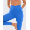 imageCRZ YOGA Womens Butterluxe Cross Waist Workout Leggings 25 Inches  V Crossover High Waisted Gym YogaSparkle Blue