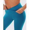 imageCRZ YOGA Womens Butterluxe Cross Waist Workout Leggings 25 Inches  V Crossover High Waisted Gym YogaSupersonic Blue
