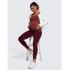 imageCRZ YOGA Womens Butterluxe Maternity Leggings Over The Belly 25quot  Buttery Soft Workout Activewear Yoga Pregnancy PantsRed Merlot