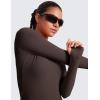 imageCRZ YOGA Womens Cloudweight Long Sleeve Workout Tops Lightweight Athletic Basic Shirts Soft Casual TShirt with Thumb HoleHot Fudge Brown