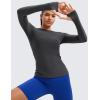 imageCRZ YOGA Womens Cloudweight Long Sleeve Workout Tops Lightweight Athletic Basic Shirts Soft Casual TShirt with Thumb HoleMysterious Grey