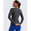 imageCRZ YOGA Womens Cloudweight Long Sleeve Workout Tops Lightweight Athletic Basic Shirts Soft Casual TShirt with Thumb HoleMysterious Grey