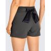 imageCRZ YOGA Womens Lightweight Mid Rise Hiking Shorts 4  Stretch Athletic Summer Travel Outdoor Golf Shorts Zip PocketsMountain Green