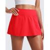 imageCRZ YOGA Womens Quick Dry Pleated Tennis Skirts Mid Waisted Cute Athletic Workout Running Sports Golf Skorts VolleyballDeep Red