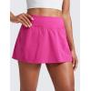 imageCRZ YOGA Womens Quick Dry Pleated Tennis Skirts Mid Waisted Cute Athletic Workout Running Sports Golf Skorts VolleyballHibiscus Purple