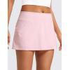 imageCRZ YOGA Womens Quick Dry Pleated Tennis Skirts Mid Waisted Cute Athletic Workout Running Sports Golf Skorts VolleyballStrawberry Pink