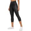imageCRZ YOGA Butterluxe High Waisted Capris Workout Leggings for Women 21  Lounge Leggings Buttery Soft Yoga PantsFaux Leather Black
