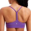 imageCRZ YOGA Butterluxe Womens Y Back Sports Bra  Padded Racerback Low Impact Spaghetti Thin Strap Workout Yoga TopRoyal Lilac