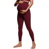 imageCRZ YOGA Womens Butterluxe Maternity Leggings Over The Belly 25quot  Buttery Soft Workout Activewear Yoga Pregnancy PantsRed Merlot