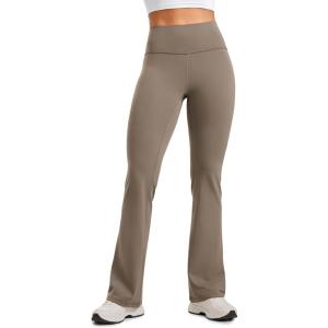 imageCRZ YOGA Womens Butterluxe High Waist Flare Pants 29quot  305quot  32quot  335quot  Wide Leg Bootcut Yoga Pants with Pocket LoungeNomad Grey