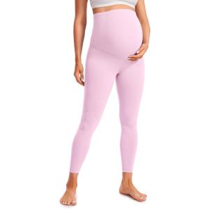 imageCRZ YOGA Womens Butterluxe Maternity Leggings Over The Belly 25quot  Buttery Soft Workout Activewear Yoga Pregnancy PantsVita Pink