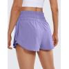 imageCRZ YOGA Athletic Shorts for Women High Waisted Flowy Ruffle Skirt Overlay for Workout Running Tennis with Zip PocketDark Lavender Purple