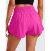 imageCRZ YOGA Athletic Shorts for Women High Waisted Flowy Ruffle Skirt Overlay for Workout Running Tennis with Zip PocketHibiscus Purple