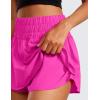 imageCRZ YOGA Athletic Shorts for Women High Waisted Flowy Ruffle Skirt Overlay for Workout Running Tennis with Zip PocketHibiscus Purple
