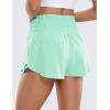 imageCRZ YOGA Athletic Shorts for Women High Waisted Flowy Ruffle Skirt Overlay for Workout Running Tennis with Zip PocketMint Moment