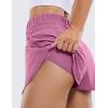 imageCRZ YOGA Athletic Shorts for Women High Waisted Flowy Ruffle Skirt Overlay for Workout Running Tennis with Zip PocketVelvet Dust
