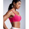 imageCRZ YOGA Butterbreeze Scoop Neck Sports Bras for Women  Spaghetti Straps Wireless Workout Padded Gym Cami TopGranita Pink