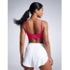 imageCRZ YOGA Butterbreeze Scoop Neck Sports Bras for Women  Spaghetti Straps Wireless Workout Padded Gym Cami TopGranita Pink