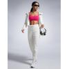 imageCRZ YOGA Butterbreeze Scoop Neck Sports Bras for Women  Spaghetti Straps Wireless Workout Padded Gym Cami TopGranita Pink