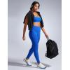 imageCRZ YOGA Butterbreeze Scoop Neck Sports Bras for Women  Spaghetti Straps Wireless Workout Padded Gym Cami TopSparkle Blue