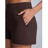imageCRZ YOGA Butterbreeze Workout Shorts for Women Linerless High Waisted for Casual Athletic Gym Yoga with PocketsHot Fudge Brown