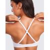 imageCRZ YOGA Butterluxe Deep VNeck Sports Bras for Women  Spaghetti Strap Criss Cross Padded Top Low Coverage Wireless YogaWhite
