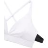 imageCRZ YOGA Butterluxe Deep VNeck Sports Bras for Women  Spaghetti Strap Criss Cross Padded Top Low Coverage Wireless YogaWhite