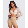 imageCRZ YOGA Butterluxe Deep VNeck Sports Bras for Women  Spaghetti Strap Criss Cross Padded Top Low Coverage Wireless YogaWhite Apricot