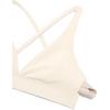imageCRZ YOGA Butterluxe Deep VNeck Sports Bras for Women  Spaghetti Strap Criss Cross Padded Top Low Coverage Wireless YogaWhite Apricot