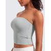 imageCRZ YOGA Butterluxe Double Lined Tube Tops for Women Going Out Crop Sleeveless Tank Bandeau Strapless Casual ShirtsSterling