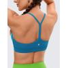 imageCRZ YOGA Butterluxe Womens Y Back Sports Bra  Padded Racerback Low Impact Spaghetti Thin Strap Workout Yoga TopSupersonic Blue
