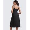 imageCRZ YOGA Cloudweight Double Lined Square Neck Midi Dresses for Women Casual Summer Sleeveless Outfits with Side PocketsBlack
