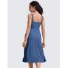 imageCRZ YOGA Cloudweight Double Lined Square Neck Midi Dresses for Women Casual Summer Sleeveless Outfits with Side PocketsPitch Blue