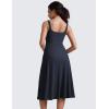 imageCRZ YOGA Cloudweight Double Lined Square Neck Midi Dresses for Women Casual Summer Sleeveless Outfits with Side PocketsTrue Navy
