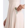 imageCRZ YOGA Cloudweight Double Lined Square Neck Midi Dresses for Women Casual Summer Sleeveless Outfits with Side PocketsWhite Opal