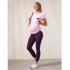 imageCRZ YOGA Cloudweight Maternity Shirts for Women Pregnancy Short Sleeve Side Ruched Tops Soft Workout Casual Athletic TShirtPink Peony