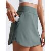 imageCRZ YOGA Dolphin Golf Skirts for Women A Line High Waisted Casual Athletic Mini Tennis Pickleball Skort with Zipper PocketGrey Sage