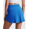 imageCRZ YOGA Dolphin Golf Skirts for Women A Line High Waisted Casual Athletic Mini Tennis Pickleball Skort with Zipper PocketSparkle Blue