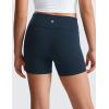 imageCRZ YOGA Girls Butterluxe Athletic Biker Shorts  Kids Teen High Waist Lounge Active Dance Yoga Running Buttery SoftTwilight Blue