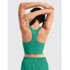 imageCRZ YOGA Girls Butterluxe Double Lined Tank Tops High Neck Racerback Cropped Basic Sleeveless Dance YogaCascadia Green