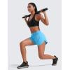 imageCRZ YOGA High Waisted Dolphin Athletic Running Shorts for Women 3quot High Split Comfy Mesh Liner for Gym Workout TrackKayak Blue
